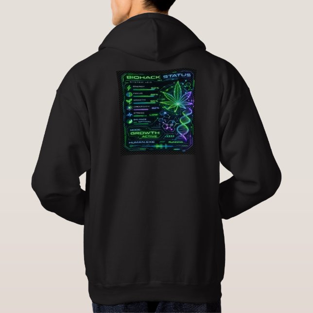 Cool system status design logo. hoodie (Rückseite)