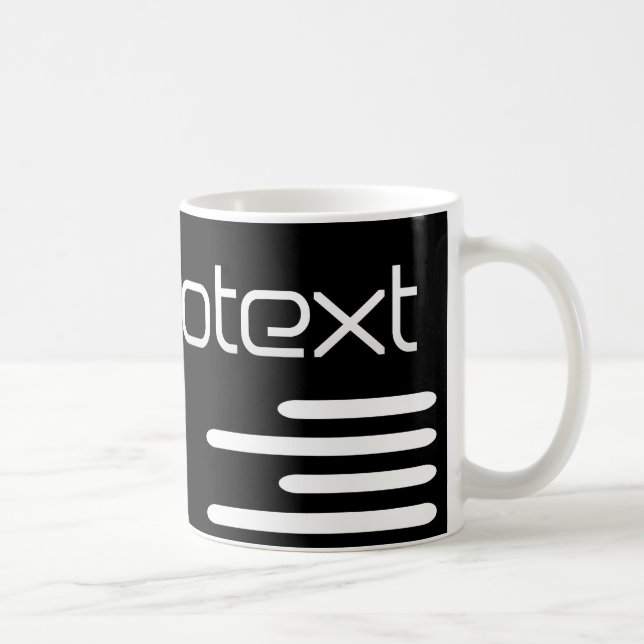 Cool Technotext Techno Text Black Kaffeetasse (Rechts)