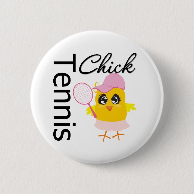 Cool Tennis Chick Button (Vorderseite)