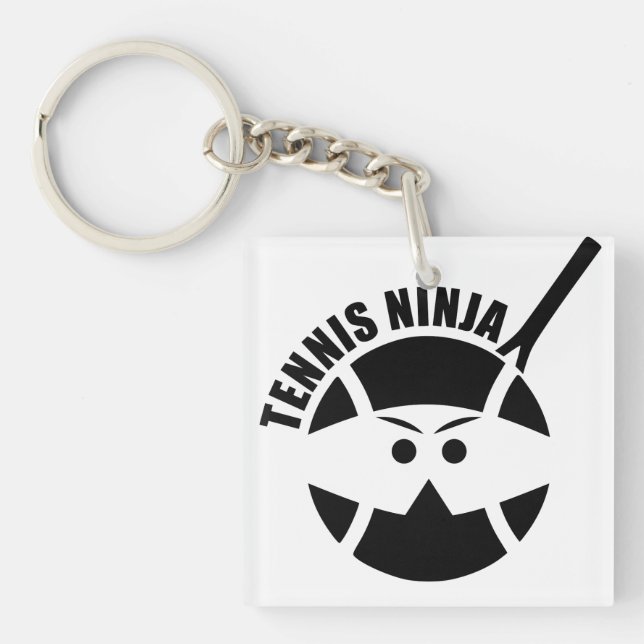 Cool Tennis ninja! Schlüsselanhänger (Vorderseite)