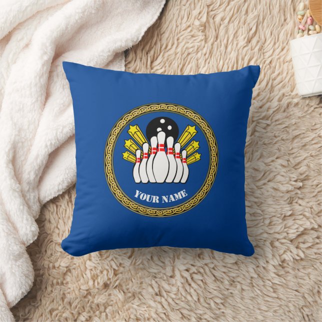 COOL! Throw Pillow - Bowling - Bowler - Name hinzu Kissen (Decke)