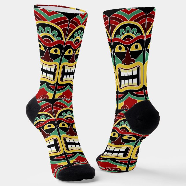 Cool Tiki Totem Socken (Gewinkelt)