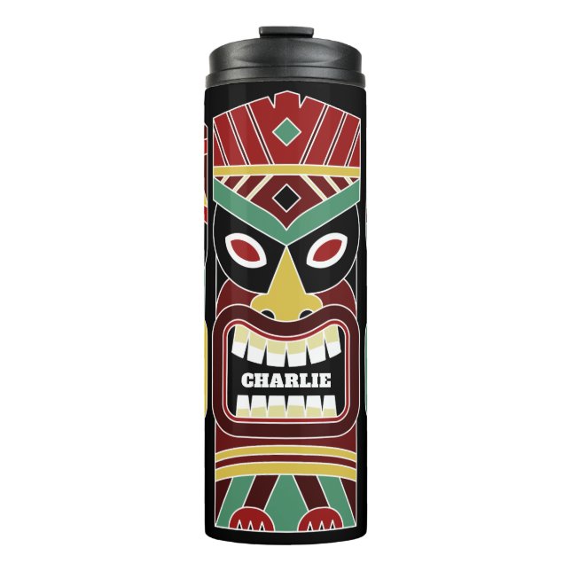 Cool Tiki Totems individuelle Name tumbler Thermosbecher (Vorderseite)