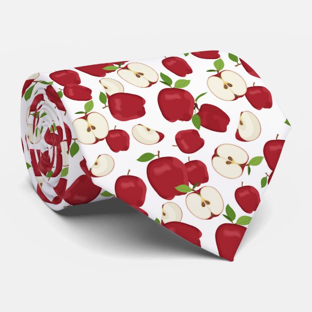 cool tiled apple pattern fruit krawatte (Gerollt)
