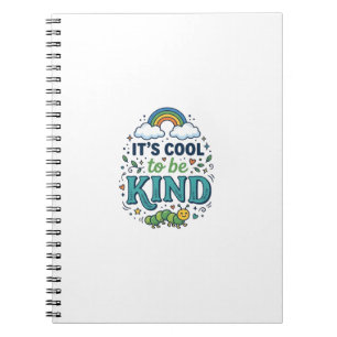 Cool To Be Kind Regenbogen-Raupe-Shirt-Design_1 Notizblock