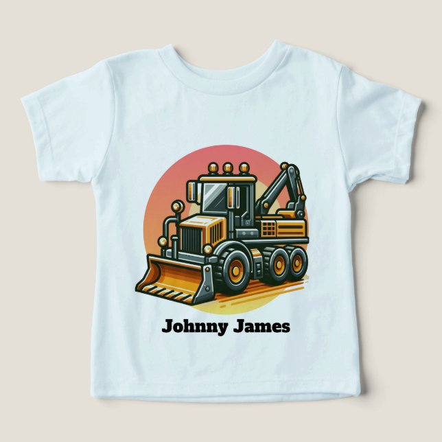Cool Toddler Boys construction customizable  (Design Vorderseite)