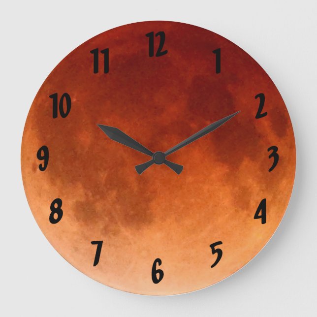 Cool Total Lunaire Éclipse sang lune horloge (Recto)
