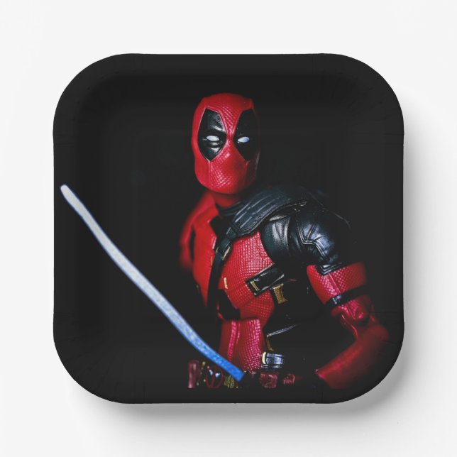 Cool Toy Fotografy Superhero Pappteller (Vorderseite)