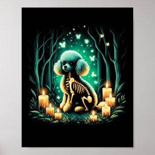 Cool Toy Poodle Dog Skeleton Halloween Hund Mama V Poster
