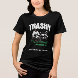 Cool Trash Panda and Mohawk Opossum Dumpster Tri-Blend Shirt