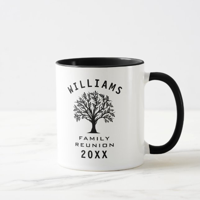 Cool Tree Family Wiedersehen Sommerurlaub Straßenr Tasse (Rechts)