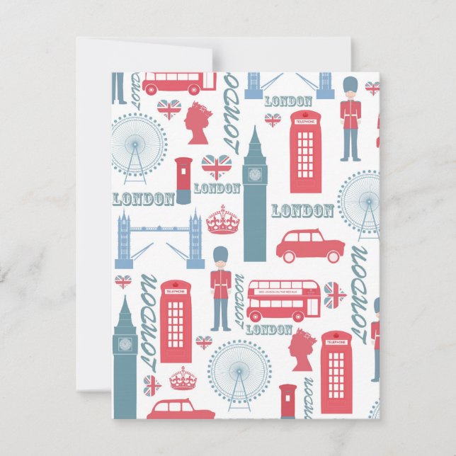 Cool trendige Vintage Sehenswürdigkeit in London (Vorderseite)