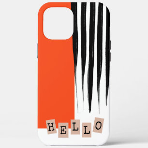 Cool Trendy Abstrakt Orange und Black Case-Mate iPhone Hülle