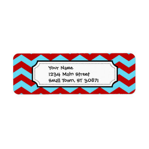 Cool Trendy Aquamarin Türkis Red Zickzack Zigzags