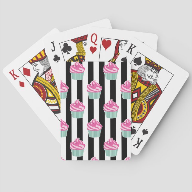 Cool Trendy Black and Wite Spielkarten (Rückseite)