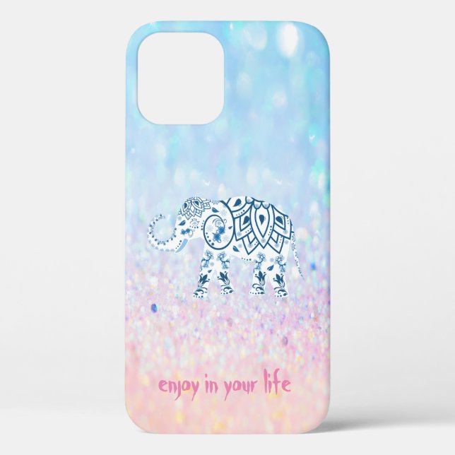 Cool Trendy Bokeh Elephant Case-Mate iPhone Hülle (Rückseite)