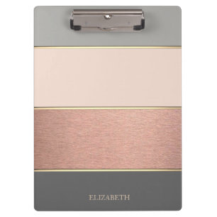 Cool trendy gestreift Personalisiert Klemmbrett