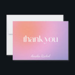 Cool Trendy Gradient Lila Bat Mitzvah Custom Dankeskarte<br><div class="desc">Cool Trendy Gradient Pink Lila Bat Mitzvah Custom Dankeschön Karte</div>