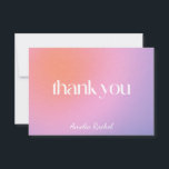 Cool Trendy Gradient Lila Bat Mitzvah Custom Dankeskarte<br><div class="desc">Cool Trendy Gradient Pink Lila Bat Mitzvah Custom Dankeschön Karte</div>