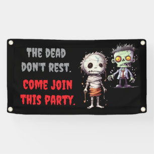 Cool Trendy Halloween-Party Banner