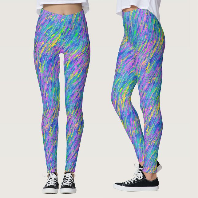 Cool trendy Künstlerische Abstrakte Regenbogenfarb Leggings (Von Creator hochgeladen)