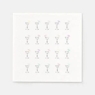 Cool Trendy Martini Glasses Serviette