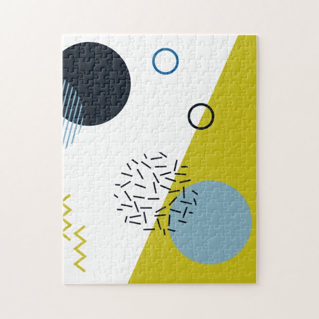 Cool, trendy, modern, grün-blaues geometrisches (Vertikal)