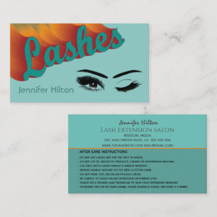 Cool trendy Retro-farbige Lashes Visitenkarte