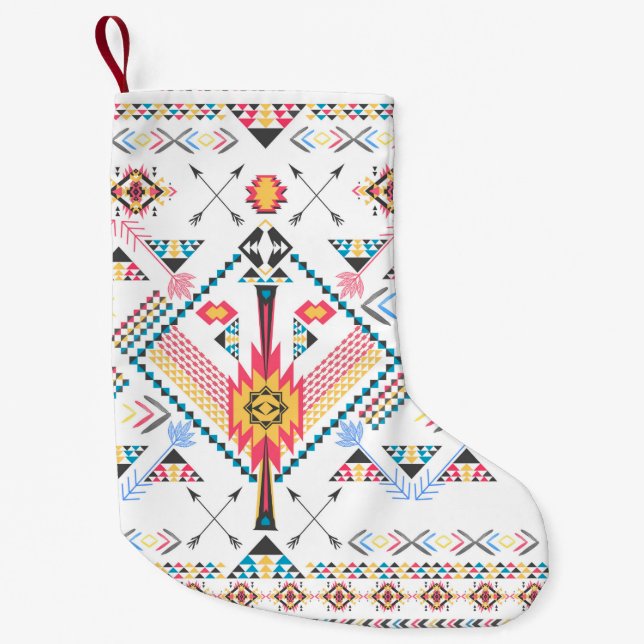 Cool trendy Stammesgeometrie Kleiner Weihnachtsstrumpf (Vorderseite)