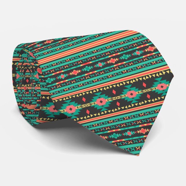 Cool tribal ethnic geometric pattern krawatte (Gerollt)