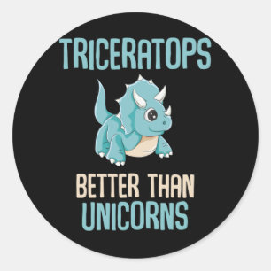Cool Triceratops Fan Dinosaurier Boys Runder Aufkleber