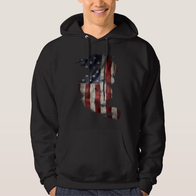 Cool Trippy Japanese dragon EDM raves techno Ameri Hoodie (Vorderseite)