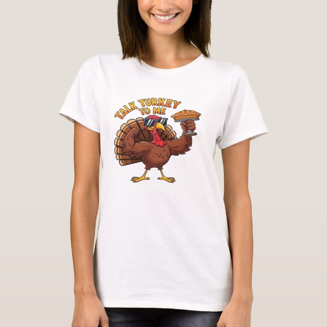 Cool Turkey Thanksgiving Funny Oversized T-Shirt.p T-Shirt (Vorderseite)