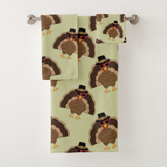 Cool Turquie Thanksgiving fun brun vert motif (En situation)