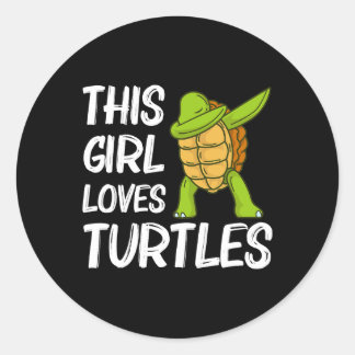 Cool Turtle Graffiti Manga Anime Character 367 Runder Aufkleber