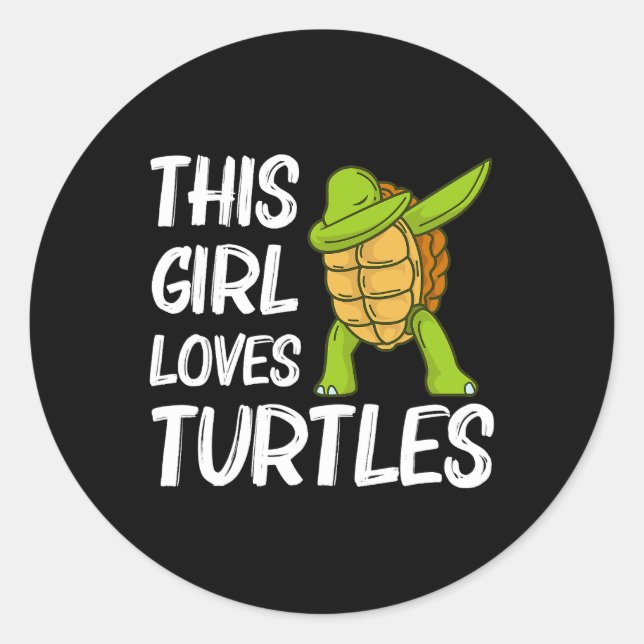 Cool Turtle Graffiti Manga Anime Character 367 Runder Aufkleber (Vorderseite)