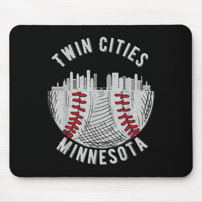 Cool Twin Cities Minnesota Mn Baseball Skyline St  Mousepad (Vorne)