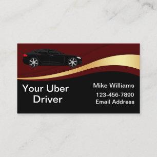 Cool Uber Driver Carte de visite automobile unique