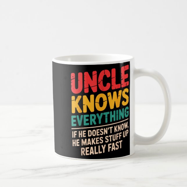 Cool Uncle Design For Uncle Men From Nephew Niece  Kaffeetasse (Rechts)