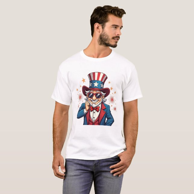 Cool Uncle Sam USA T-shirt (Vorne ganz)