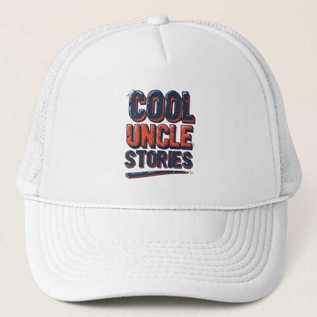 Cool Uncle Stories Funny Family Saying Truckerkappe (Vorderseite)