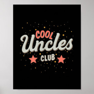 Cool Uncles Club Best Unver Funny Pocket Fath Poster