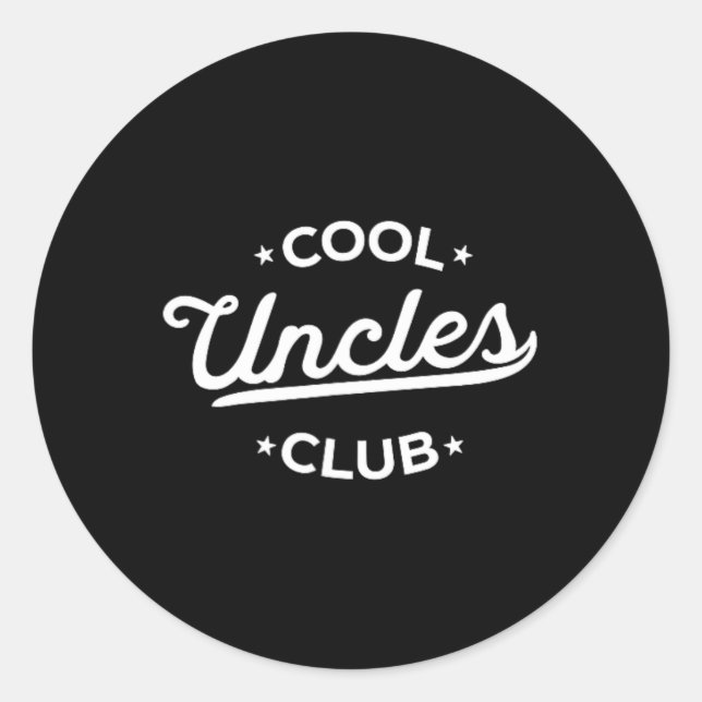 Cool Uncles Club Best Unver Funny Pocket Fath Runder Aufkleber (Vorderseite)