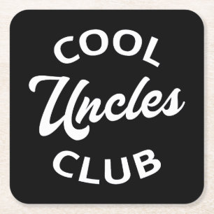 Cool Uncles Club I Rechteckiger Pappuntersetzer