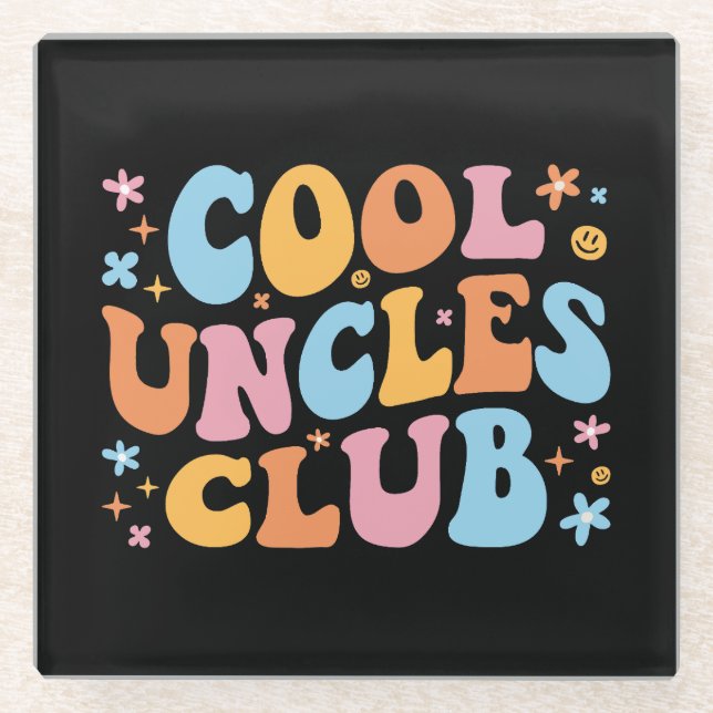 Cool Uncles Club III Glasuntersetzer (Vorderseite)