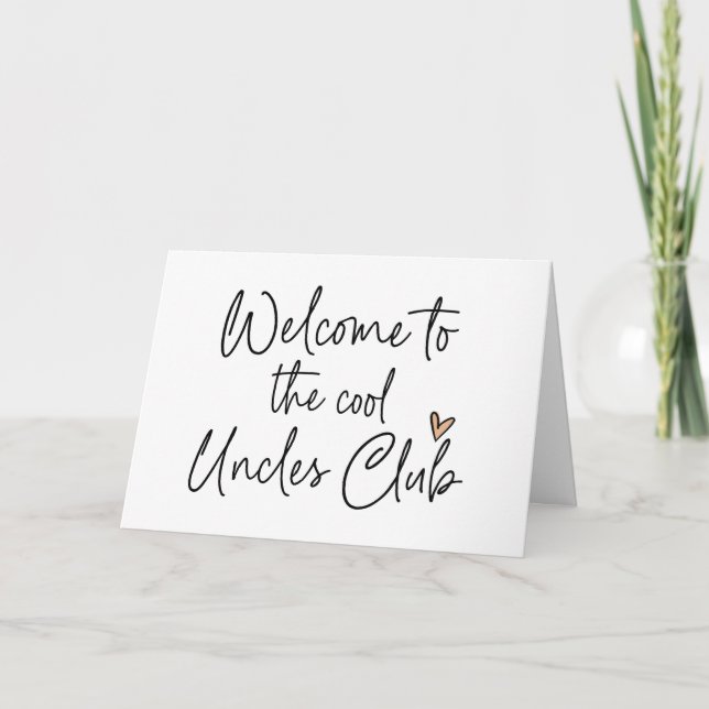 Cool Uncles Club Neuer Kindergarten Ankündigung (Vorderseite)