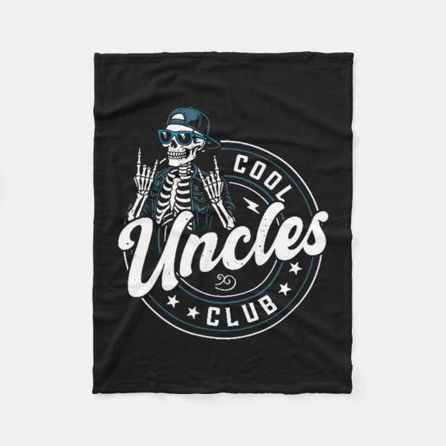 Cool Uncles Club Shirt Funny Skeleton Uncle Men  Fleecedecke (Vorderseite)