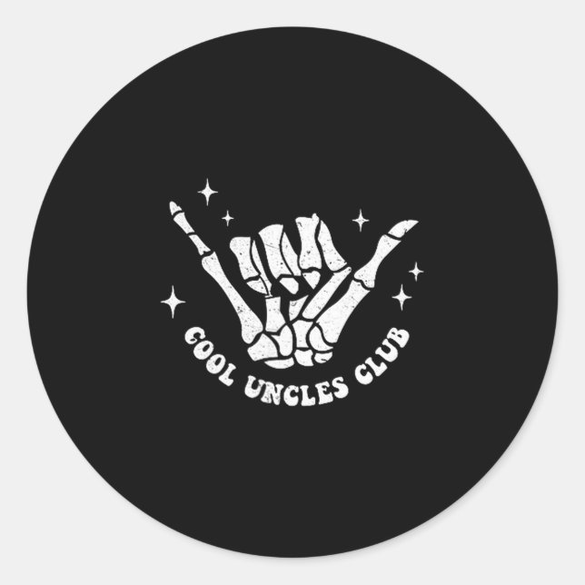 Cool Uncles Club Uncle Cke Birthday Father's Day  Runder Aufkleber (Vorderseite)