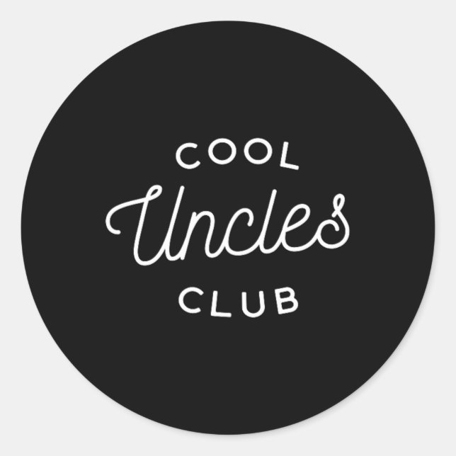 Cool Uncles Club Vater Daddy Vatervater Day Runder Aufkleber (Vorderseite)