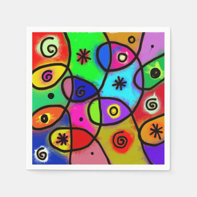 Cool und Funky Napkins Serviette (Vorderseite)